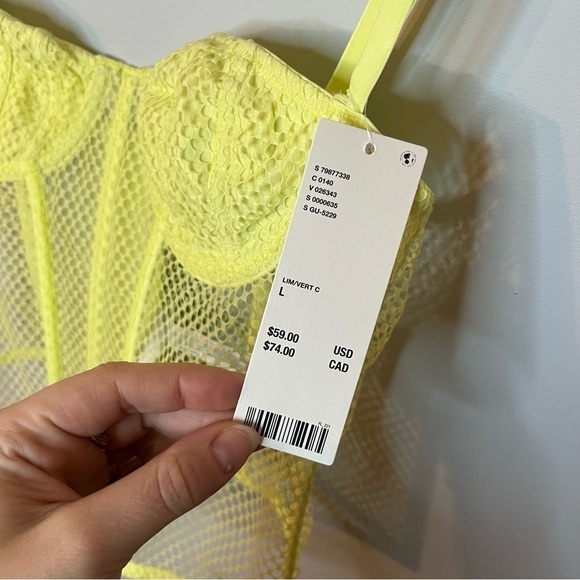 Urban Outfitters Out From Under Modern Love Overdrive Fishnet Corset Sz L NWT - Picture 8 of 15